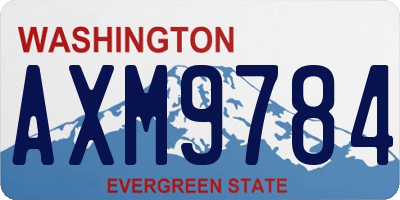 WA license plate AXM9784