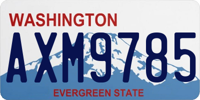 WA license plate AXM9785