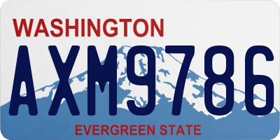 WA license plate AXM9786
