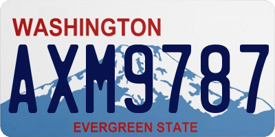WA license plate AXM9787