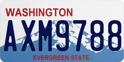 WA license plate AXM9788
