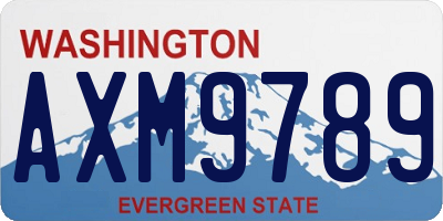 WA license plate AXM9789
