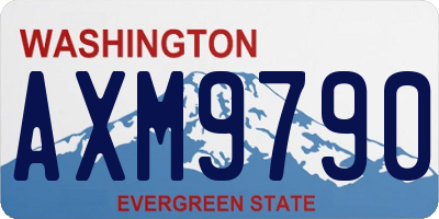 WA license plate AXM9790