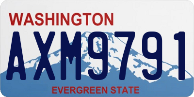 WA license plate AXM9791
