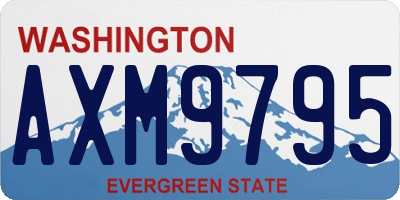 WA license plate AXM9795