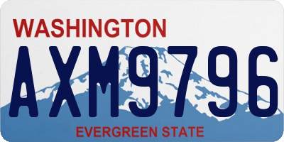 WA license plate AXM9796