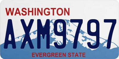 WA license plate AXM9797