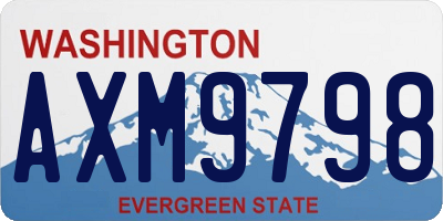 WA license plate AXM9798