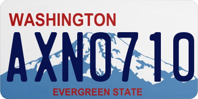 WA license plate AXN0710