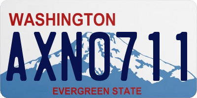 WA license plate AXN0711
