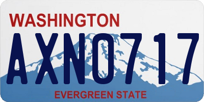 WA license plate AXN0717