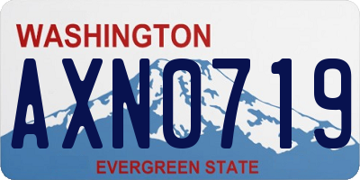 WA license plate AXN0719