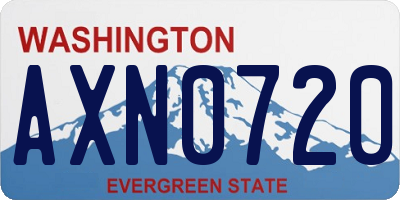 WA license plate AXN0720