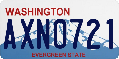 WA license plate AXN0721