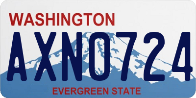 WA license plate AXN0724