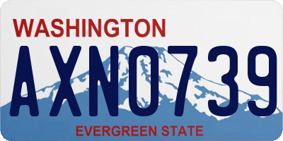 WA license plate AXN0739