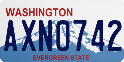 WA license plate AXN0742