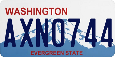 WA license plate AXN0744