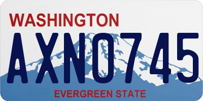 WA license plate AXN0745