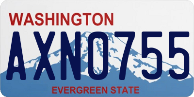 WA license plate AXN0755