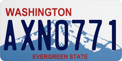 WA license plate AXN0771