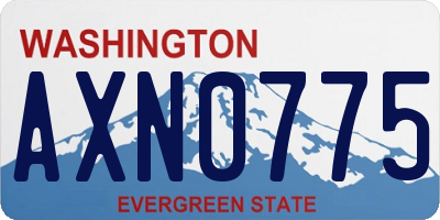 WA license plate AXN0775