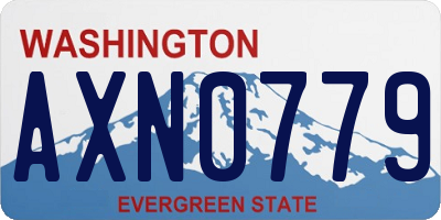 WA license plate AXN0779