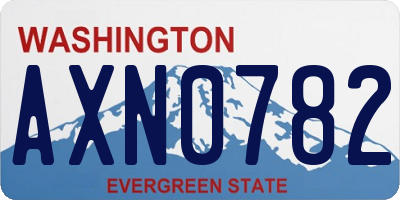 WA license plate AXN0782