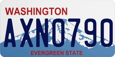 WA license plate AXN0790