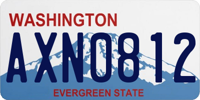 WA license plate AXN0812