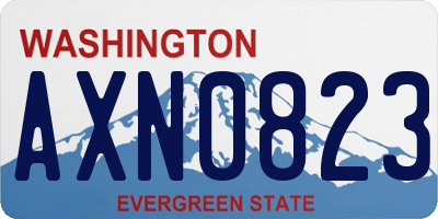 WA license plate AXN0823