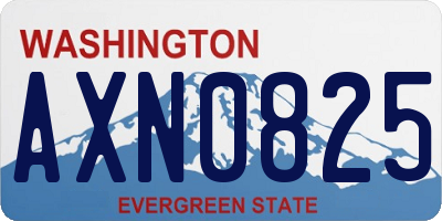 WA license plate AXN0825