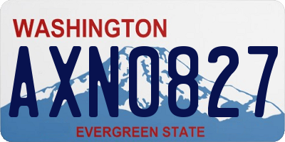 WA license plate AXN0827