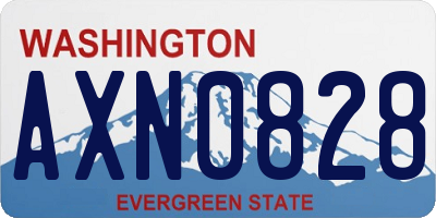 WA license plate AXN0828