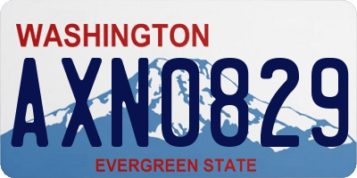 WA license plate AXN0829