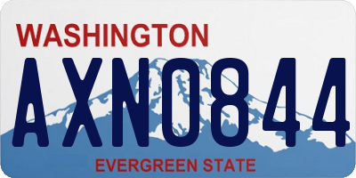 WA license plate AXN0844