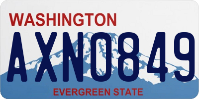WA license plate AXN0849