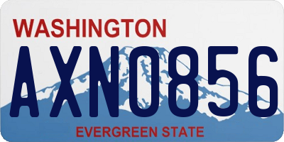 WA license plate AXN0856