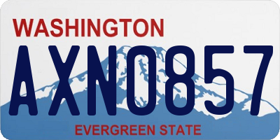WA license plate AXN0857