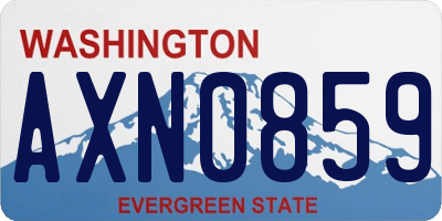 WA license plate AXN0859