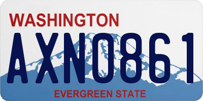 WA license plate AXN0861