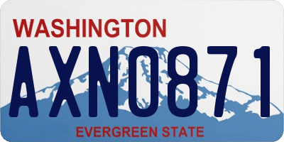 WA license plate AXN0871