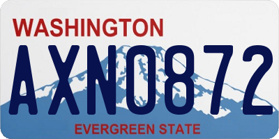WA license plate AXN0872