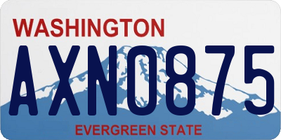 WA license plate AXN0875