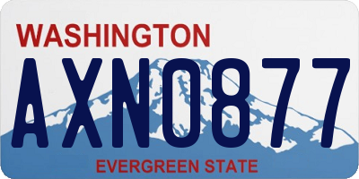 WA license plate AXN0877