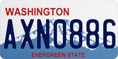 WA license plate AXN0886