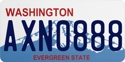WA license plate AXN0888