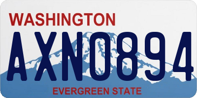WA license plate AXN0894