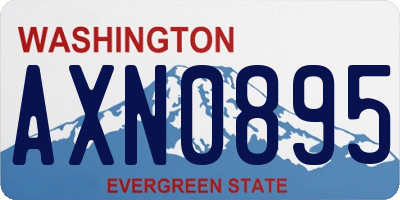 WA license plate AXN0895