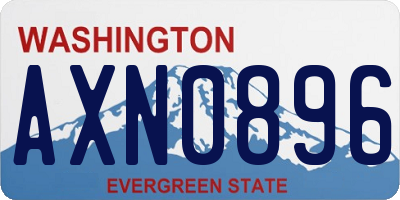 WA license plate AXN0896